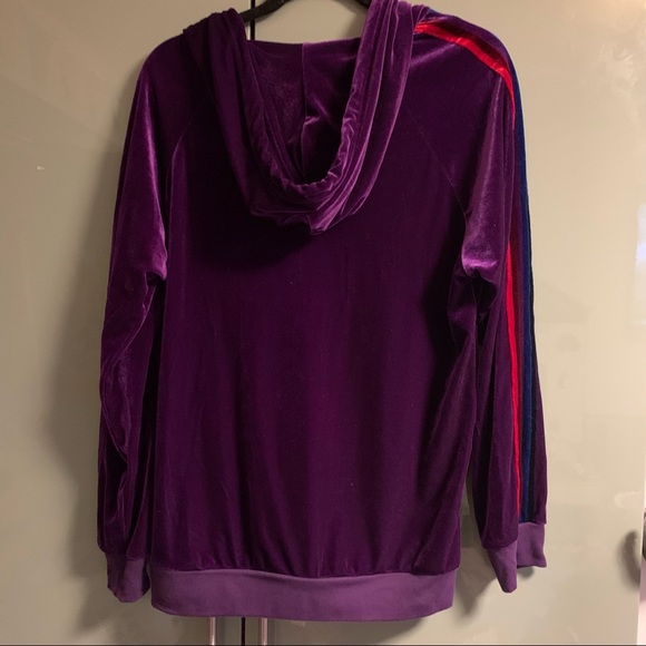 *SOLD* Aviator Nation Purple Velvet Hoodie Large - Picture 7 of 9